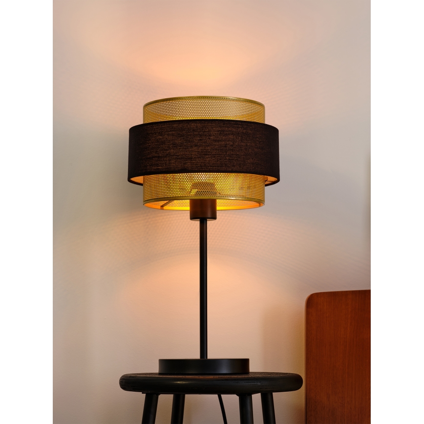 Osram - Lampada da tavolo DECOR HORNET 1xE27/10W/230V nera/dorata