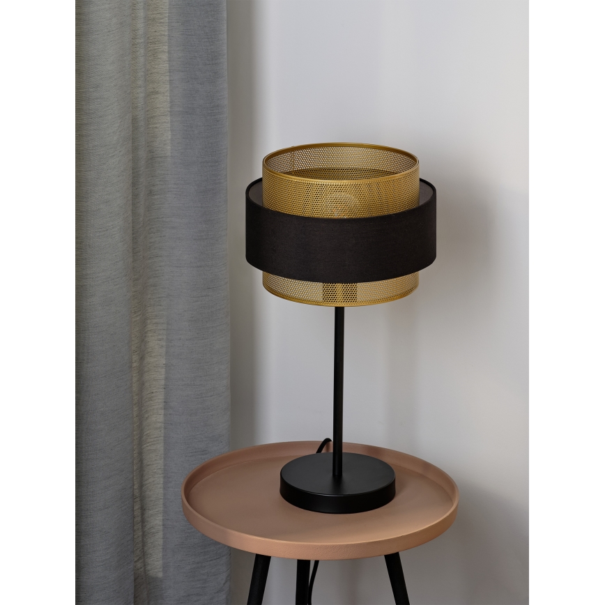 Osram - Lampada da tavolo DECOR HORNET 1xE27/10W/230V nera/dorata