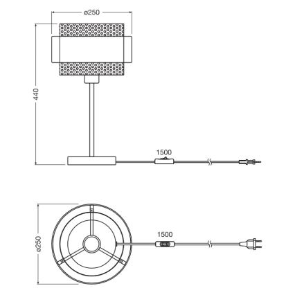 Osram - Lampada da tavolo DECOR HORNET 1xE27/10W/230V nera/dorata