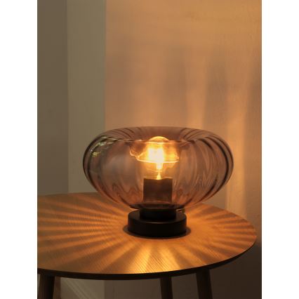 Osram - Lampada da tavolo DECOR SMOKE 1xE27/12W/230V nera/grigio fumé