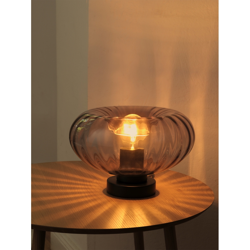Osram - Lampada da tavolo DECOR SMOKE 1xE27/12W/230V nera/grigio fumé