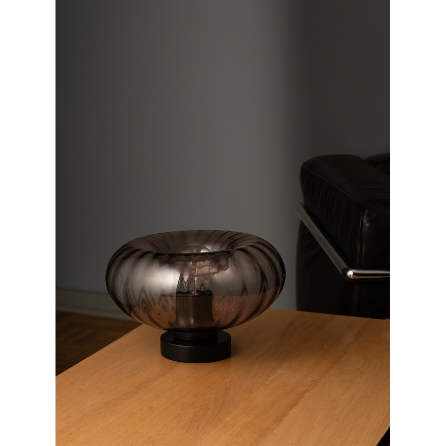 Osram - Lampada da tavolo DECOR SMOKE 1xE27/12W/230V nera/grigio fumé