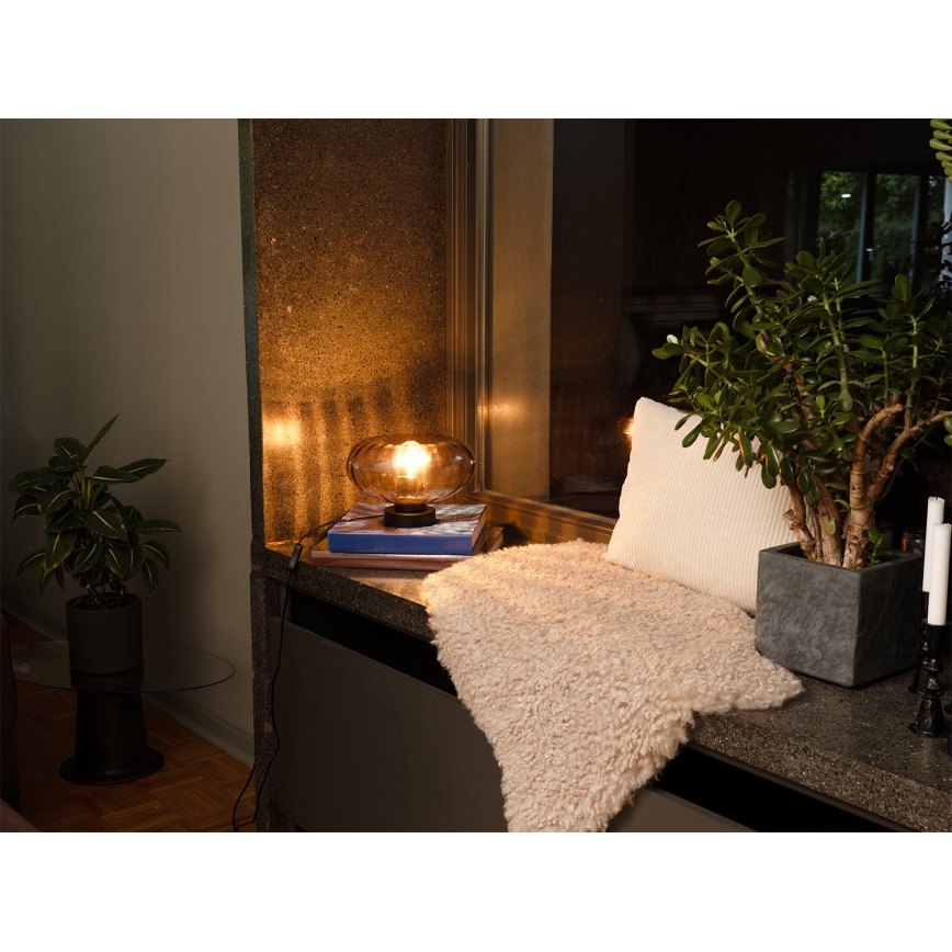 Osram - Lampada da tavolo DECOR SMOKE 1xE27/12W/230V nera/grigio fumé