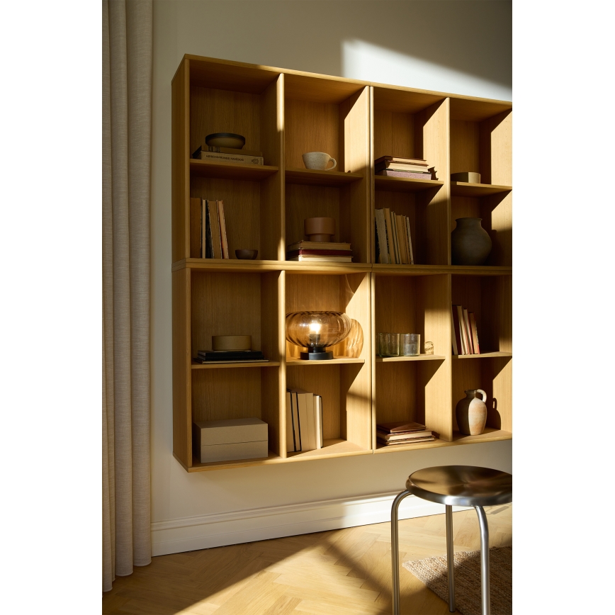 Osram - Lampada da tavolo DECOR SMOKE 1xE27/12W/230V nera/grigio fumé