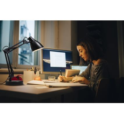 Osram - Lampada da tavolo DESK LINE 1xE27/11W/230V nera