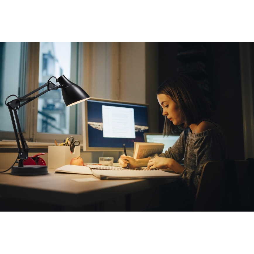 Osram - Lampada da tavolo DESK LINE 1xE27/11W/230V nera