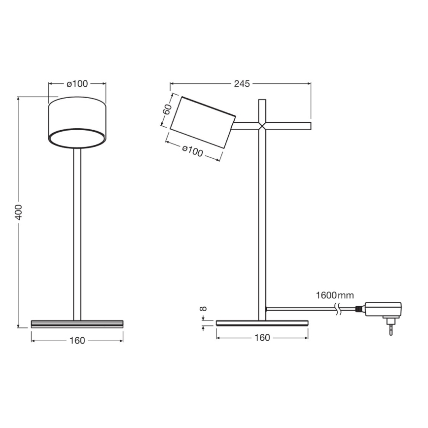 Osram - Lampada da tavolo a LED dimmerabile con controllo touch DECOR KYOTO LED/12W/230V CRI 90 nera