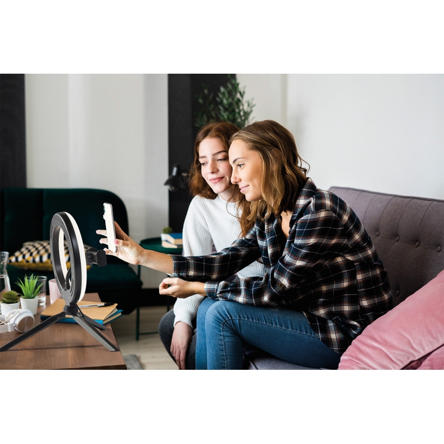 Osram - Lampada da tavolo LED dimmerabile con stativo e supporto per vlogging LED/5,5W/USB 3000-6500K 210 mAh