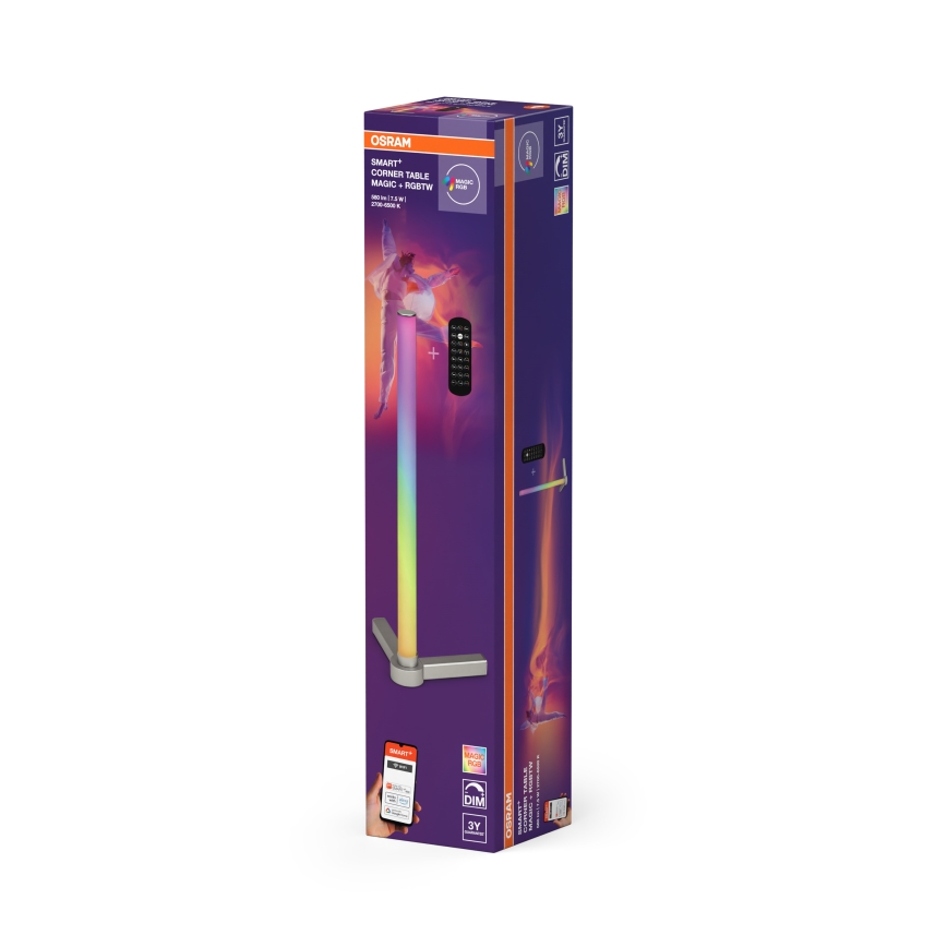Osram - Lampada da tavolo dimmerabile LED RGBW SMART+ MAGIC LED/7,5W/230V 2700-6500K argento Wi-Fi + telecomando