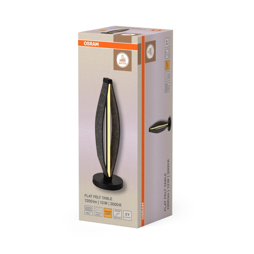 Osram - Lampada da tavolo LED DECOR FLAT LED/13W/230V grigia