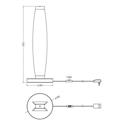 Osram - Lampada da tavolo LED DECOR FLAT LED/13W/230V grigia