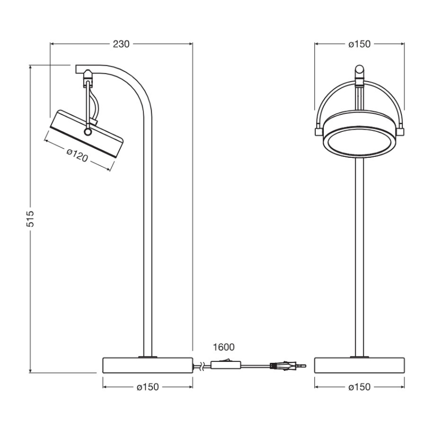 Osram - Lampada da tavolo LED DECOR PUCK LED/11W/230V CRI 90 nera