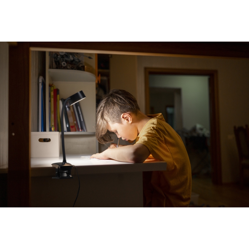 Osram - Lampada da scrivania LED dimmerabile con clip OFFICE LINE LED/4,8W/230V 3000/4000/6500K nera