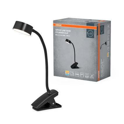 Osram - Lampada da scrivania LED dimmerabile con clip OFFICE LINE LED/4,8W/230V 3000/4000/6500K nera