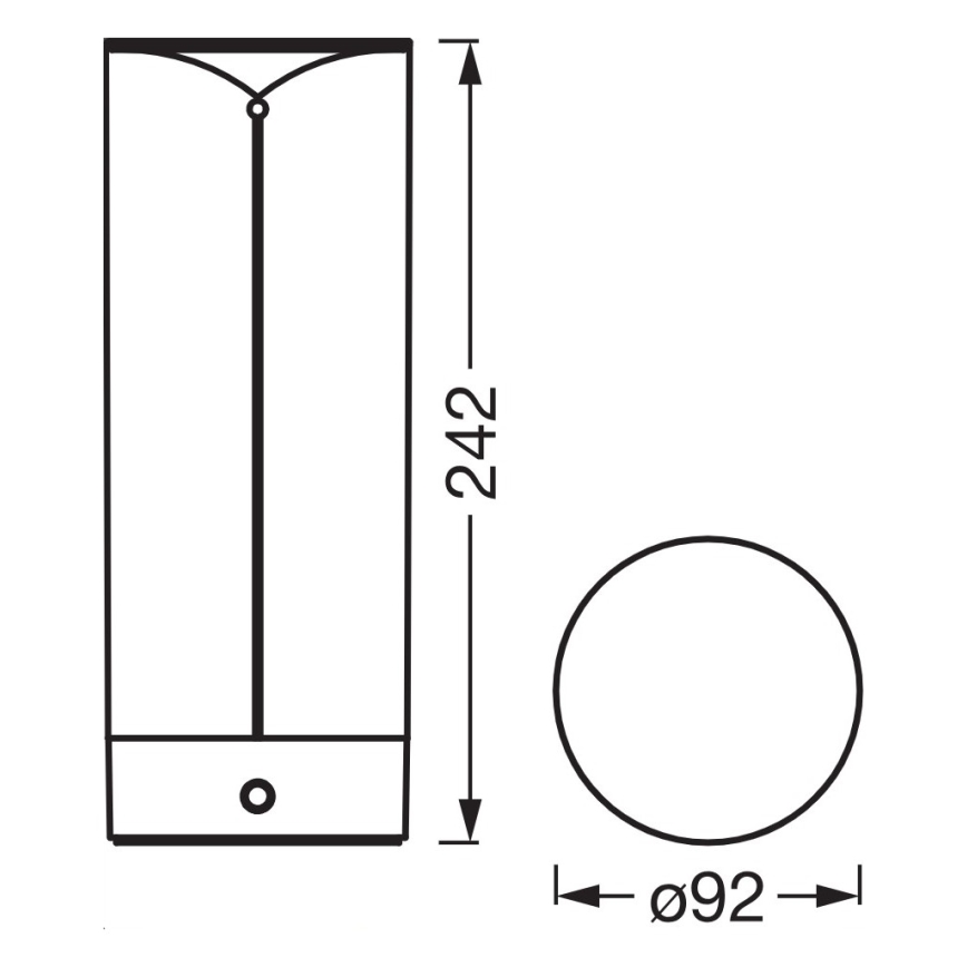 Osram - Lampada da tavolo da esterno LED dimmerabile a sfioramento ENDURA STYLE LED/1,5W/5V 2500 mAh USB IP54 antracite