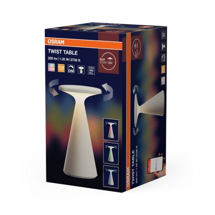 Osram - Lampada da tavolo ricaricabile per esterni dimmerabile a sfioramento LED RGB SMART+ TWIST LED/1,35W/3,7V 1800 mAh IP44