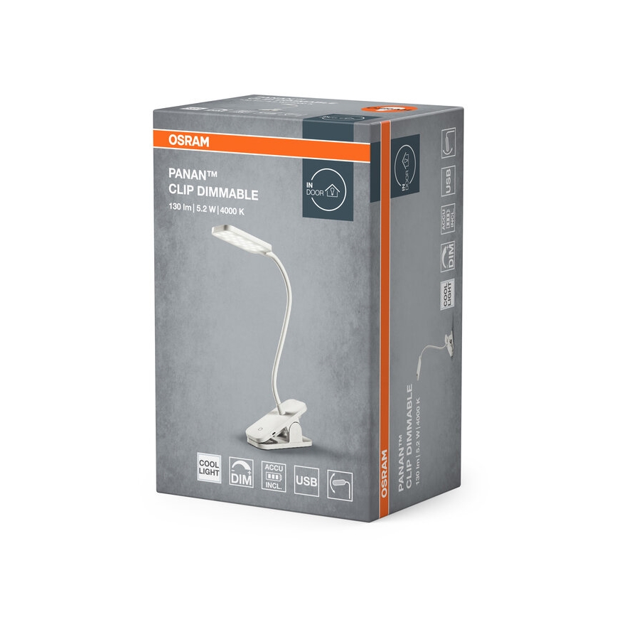 Osram - Lampada da tavolo touch dimmerabile PANAN LED 5,2W/5V 1200 mAh