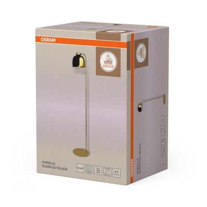 Osram - Lampada da terra DECOR COROLLE 1xE27/15W/230V nero/oro