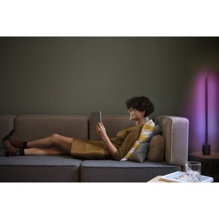 Osram - LED RGBW Lampada da terra dimmerabile SMART+ FLOOR LED/8W/230V 2700-6500K Wi-Fi nera + telecomando