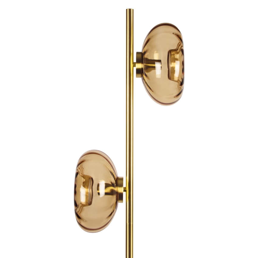 Osram - Lampada da terra GOLD GLASS 2xE14/12W/230V dorata/beige fumé
