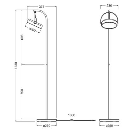 Osram - Lampada da terra LED DECOR PUCK LED/12W/230V CRI 90 nera
