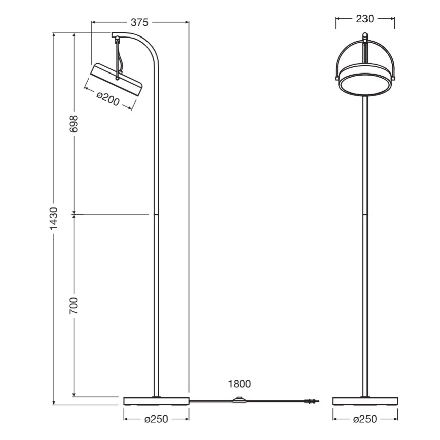 Osram - Lampada da terra LED DECOR PUCK LED/12W/230V CRI 90 nera