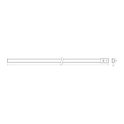 Osram - Lampada sottopensile dimmerabile a LED con sensore di movimento BATTEN LED/16W/230V 2700/4000/6500K 119,1 cm bianca