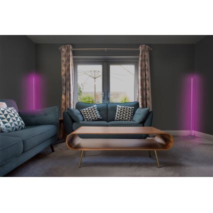 Osram - Lampada da terra LED RGBW dimmerabile SMART+ MAGIC LED/11,5W/230V 2700-6500K argento Wi-Fi + telecomando
