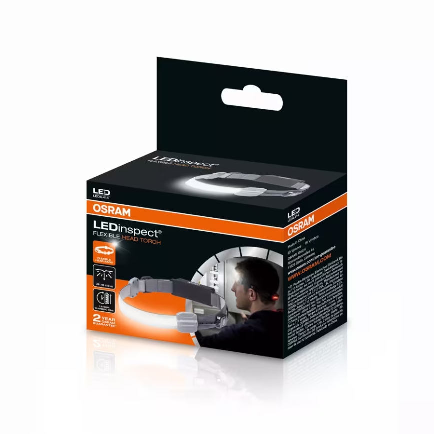 Osram - Lampada frontale ricaricabile a LED dimmerabile LEDINSPECT LED/3W/3,7V IP42 1000 mAh