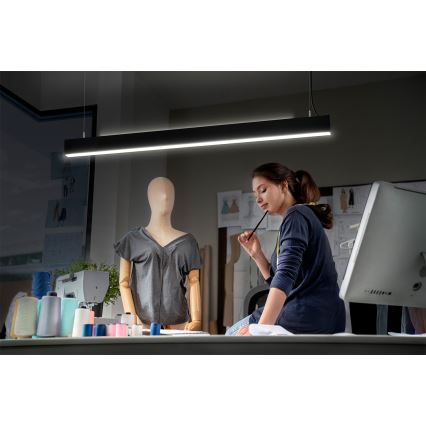 Osram - Lampadario LED dimmerabile sospeso a cavo OFFICE LINE LED/42W/230V 4000K 112,6 cm nero