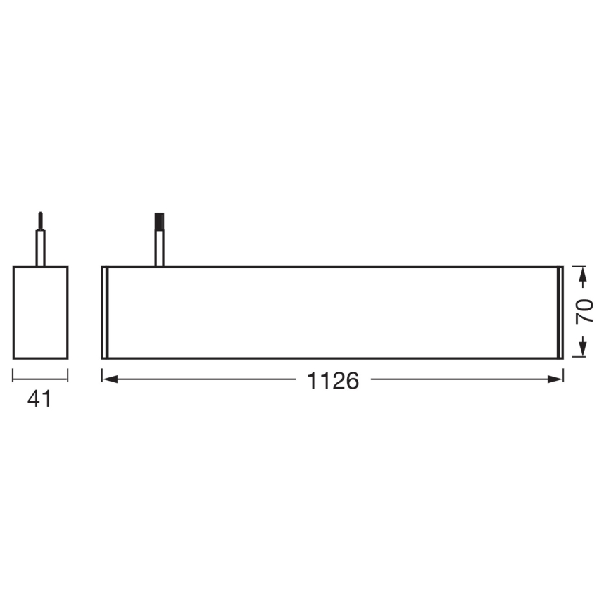 Osram - Lampadario LED dimmerabile sospeso a cavo OFFICE LINE LED/42W/230V 4000K 112,6 cm nero