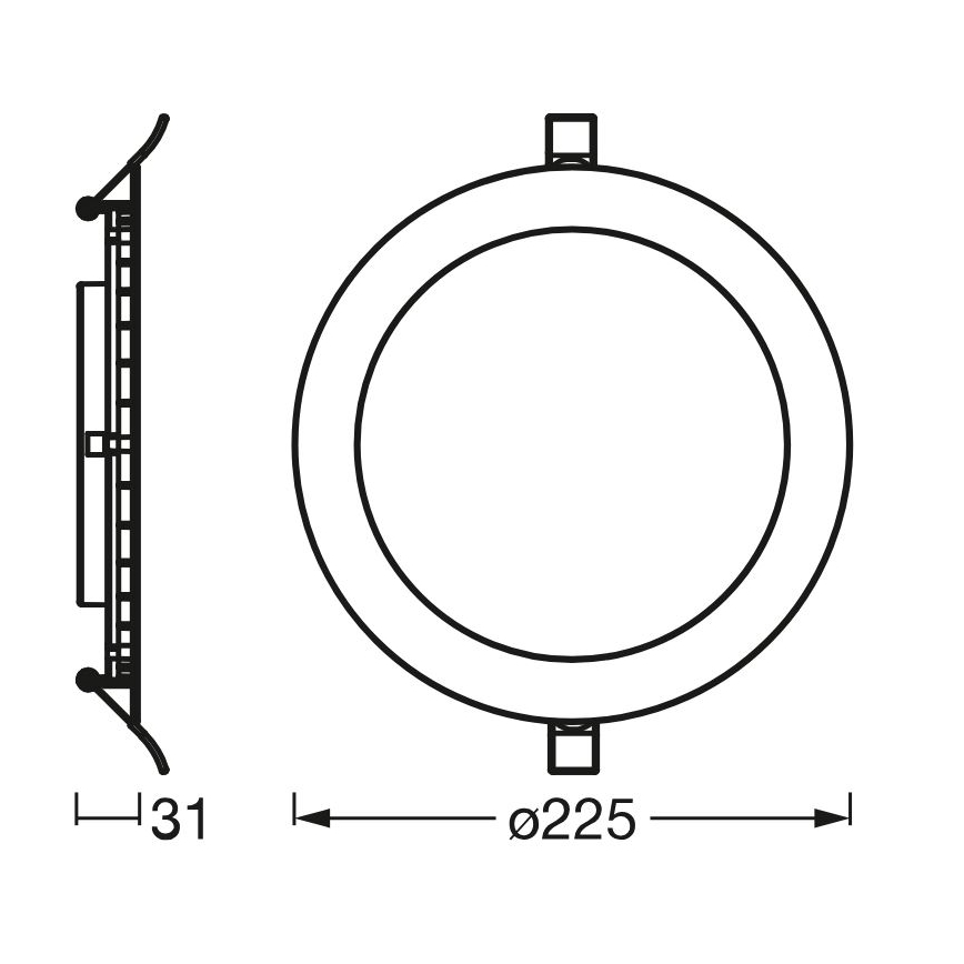 Osram - Lampada LED da incasso SLIM LED/22W/230V 3000K