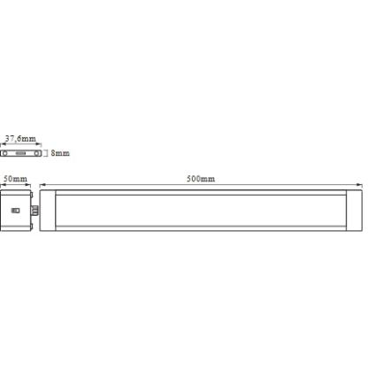 Osram - Lampada LED sottopensile dimmerabile con sensore di movimento CABINET LED/18W/230V 3000K 50 cm bianco