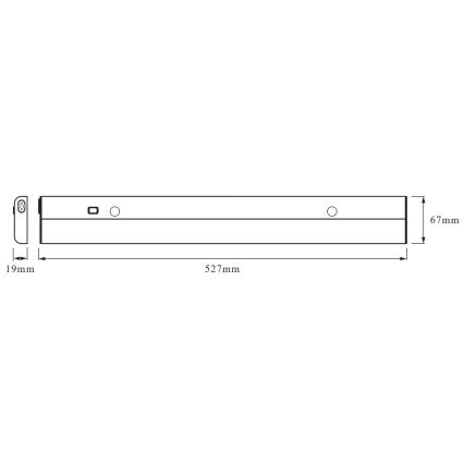 Osram - Lampada LED da sottopensile con sensore FLAT LED/12W/230V 3000K