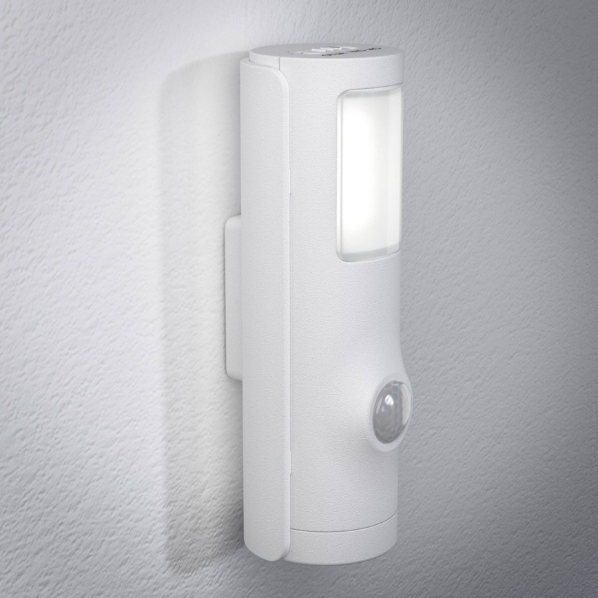 Osram - Luce orientativa LED con sensore di movimento e crepuscolare NIGHTLUX LED/0,35W/3xAAA IP54 bianca