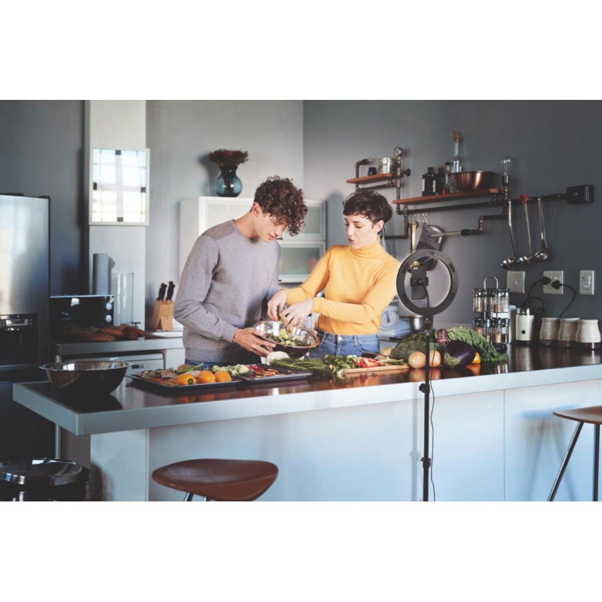 Osram - Lampada LED dimmerabile con treppiede e supporto per vlogging LED/6W/USB 210 mAh