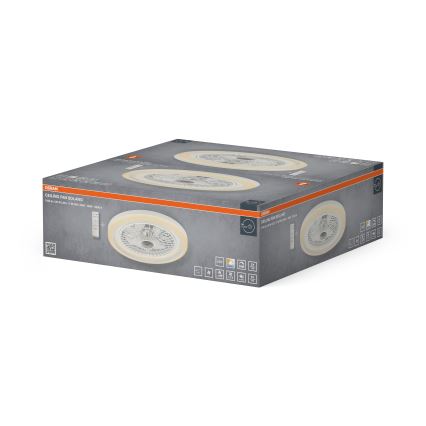 Osram - Plafoniera LED dimmerabile con ventilatore SOLANO LED/26W/230V 3000/4000/6500K + telecomando