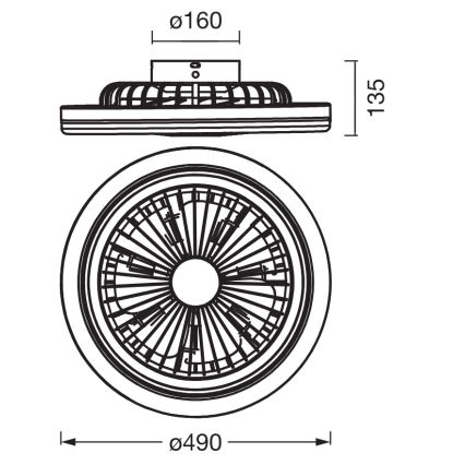 Osram - Plafoniera LED dimmerabile con ventilatore SOLANO LED/26W/230V 3000/4000/6500K + telecomando