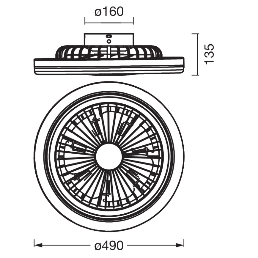 Osram - Plafoniera LED dimmerabile con ventilatore SOLANO LED/26W/230V 3000/4000/6500K + telecomando