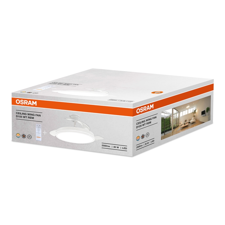 Osram - Lampada LED dimmerabile con ventilatore WING LED/36W/230V 3000/4000/6000K con telecomando