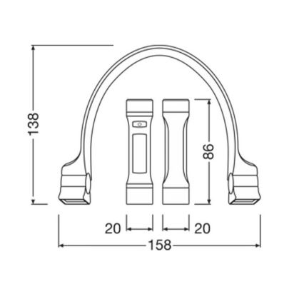 Osram - Luce LED ricaricabile dimmerabile LEDINSPECT WEARABLE NECKLIGHT LED/1W/3,7V IP54