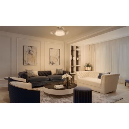 Osram - Plafoniera dimmerabile LED RGB con ventilatore CIERZO LED/35W/230V 3000-6500K + telecomando