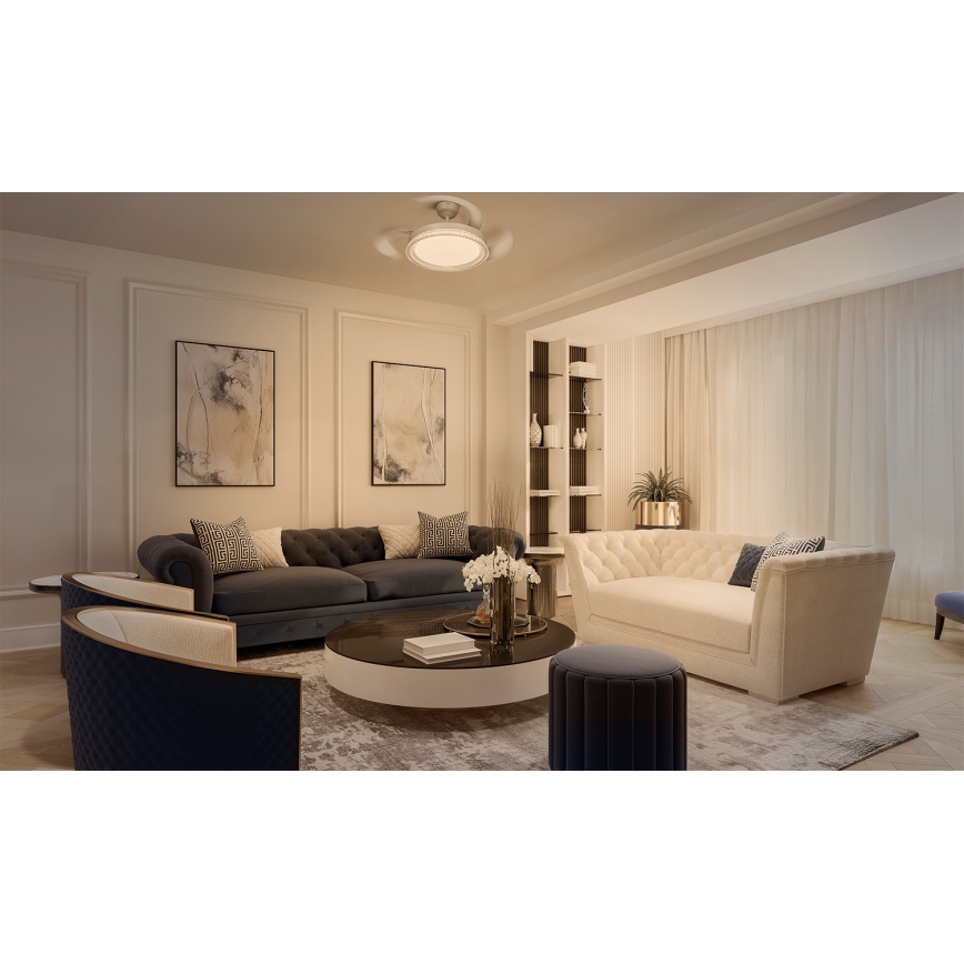 Osram - Plafoniera dimmerabile LED RGB con ventilatore CIERZO LED/35W/230V 3000-6500K + telecomando