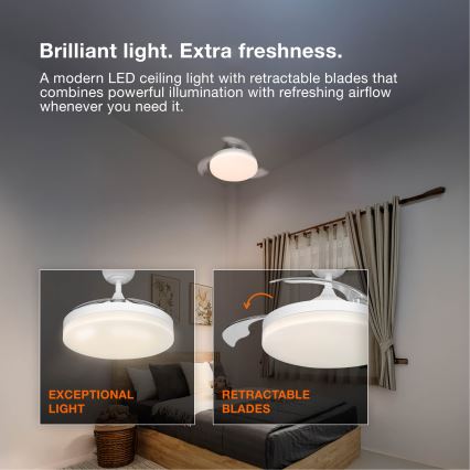 Osram - Plafoniera dimmerabile LED RGB con ventilatore CIERZO LED/35W/230V 3000-6500K + telecomando