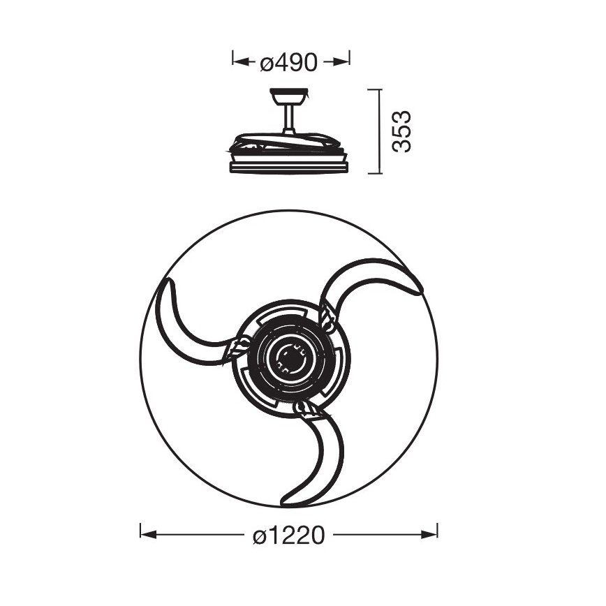 Osram - Plafoniera dimmerabile LED RGB con ventilatore CIERZO LED/35W/230V 3000-6500K + telecomando