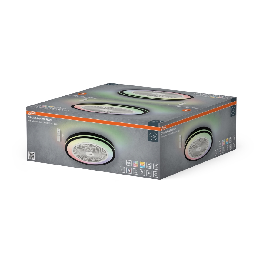 Osram - Plafoniera LED dimmerabile con ventilatore MURLAN LED/26W/230V 3000-6500K + telecomando