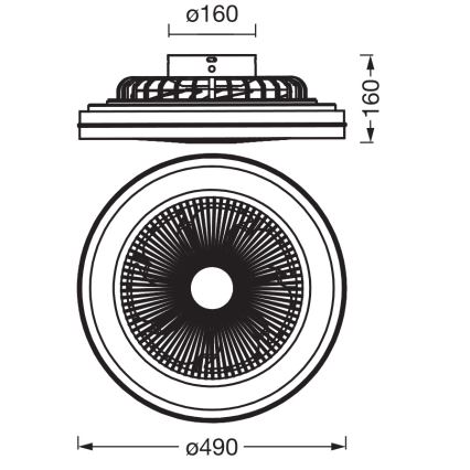 Osram - Plafoniera LED dimmerabile con ventilatore MURLAN LED/26W/230V 3000-6500K + telecomando