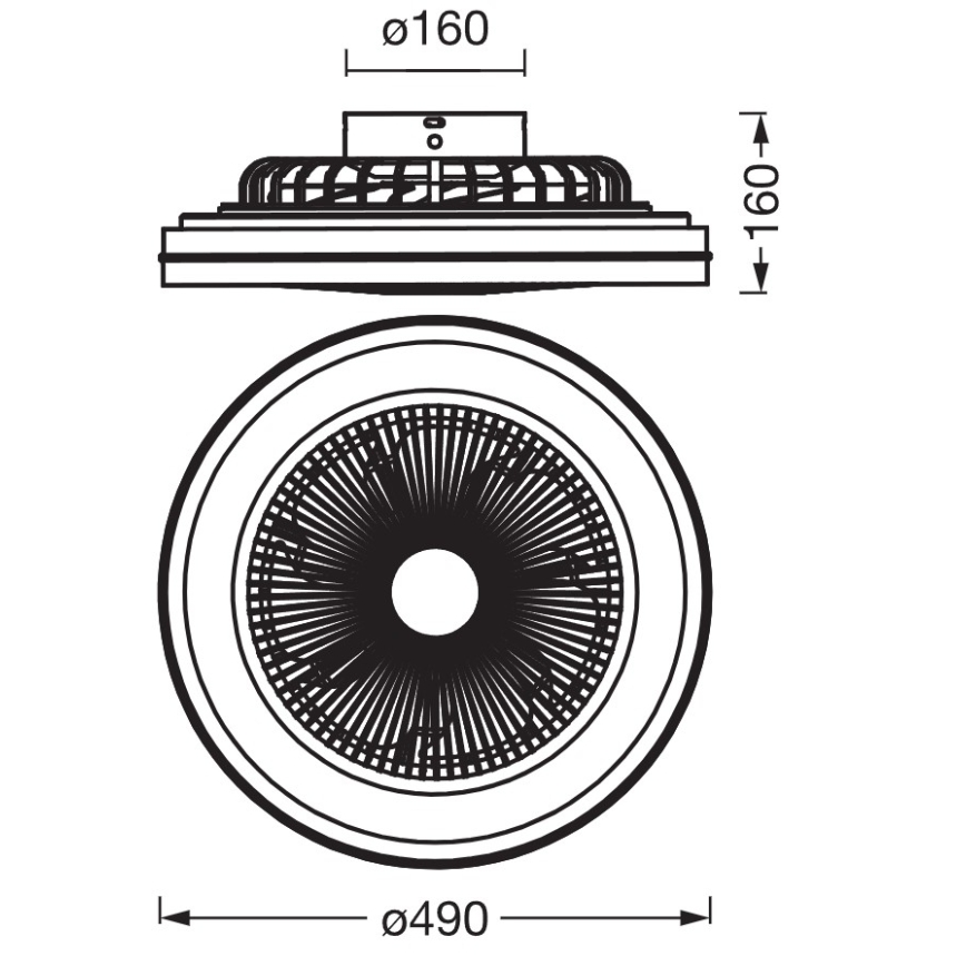 Osram - Plafoniera LED dimmerabile con ventilatore MURLAN LED/26W/230V 3000-6500K + telecomando