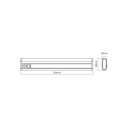 Osram - Lampada LED sottopensile con sensore di movimento e crepuscolare LINEARLED LED/1,9W/6V 4xAA 4000K 21,4 cm bianca