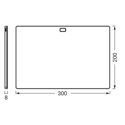 Osram - Lampada LED sottopensile dimmerabile con sensore di movimento UNDERCABINET LED/7,5W/230V 3000/4000/6500K 20x30 cm nera